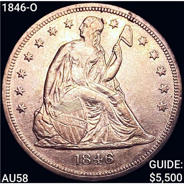 1846-O Seated Liberty Dollar CHOICE AU