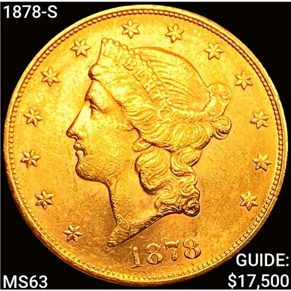 1878-S $20 Gold Double Eagle CHOICE BU