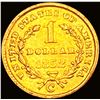 Image 2 : 1852-C Rare Gold Dollar HIGH GRADE