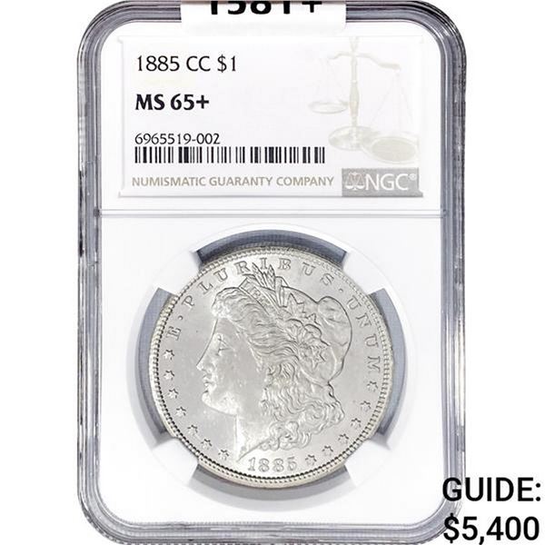 1885-CC Morgan Silver Dollar NGC MS65+