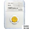 Image 1 : 1856 $2.50 Gold Quarter Eagle NGC MS61