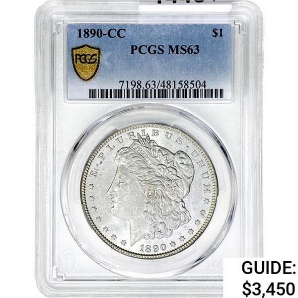 1890-CC Morgan Silver Dollar PCGS MS63