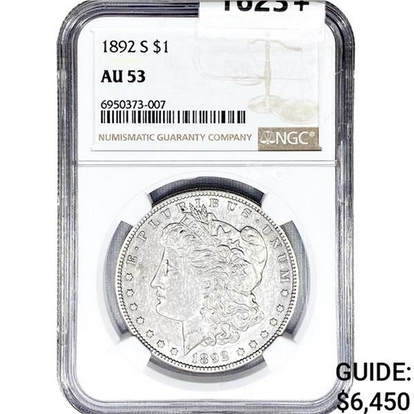 1892-S Morgan Silver Dollar NGC AU53