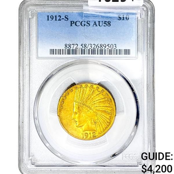 1912-S $10 Gold Eagle PCGS AU58