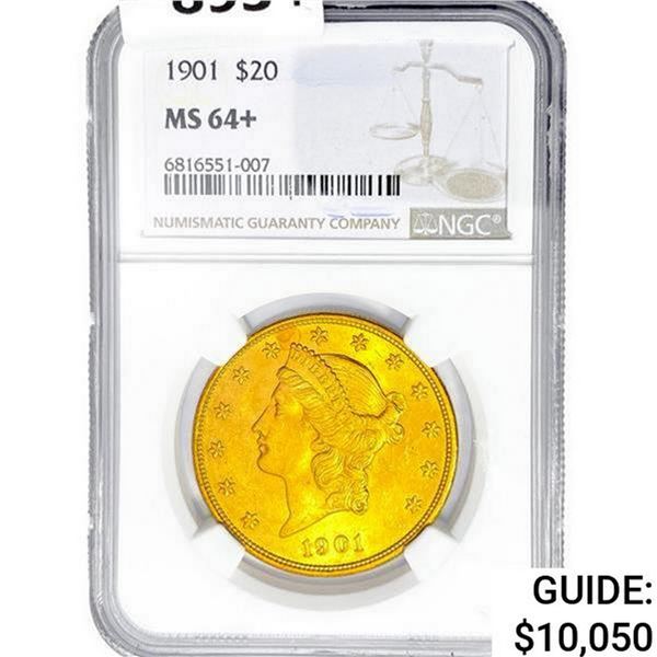 1901 $20 Gold Double Eagle NGC MS64+