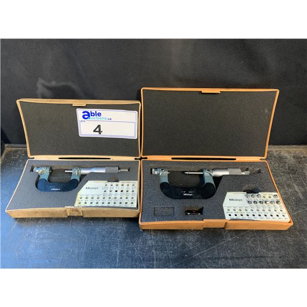 2 MITUTOYO MICROMETER (1" AND 2") WITH CASES