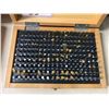 Image 2 : MACHINIST PIN GAUGE SET W/WOODEN BOX (COMPLETE SET .061-.250)