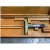 Image 2 : DEPTH MICROMETER W/WOODEN BOX