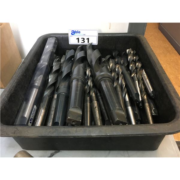 GROUP OF APPROX. 40 MORSE TAPER SHANK DRILLS 1/2"-1 13/16"