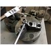 Image 2 : GROUP OF 3 LATHE CHUCKS -(1) 4 JAW (2) 3 JAW 5" CHUCKS