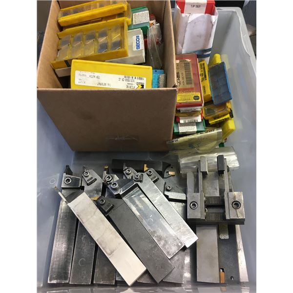 APPROX. 15 OD GROOVING BARS W/APPROX.30 BOXES OF INSERTS
