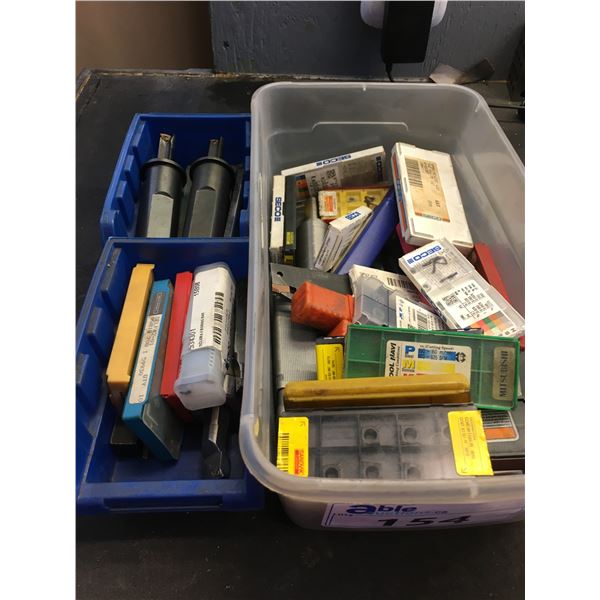 APPROX. 10 SMALL BORING BARS W/APPROX. 20 BOXES OF INSERTS