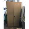 Image 2 : BEIGE 2 DOOR METAL STORAGE CABINET *CONTENTS NOT INCLUDED*