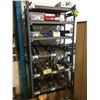 Image 1 : GREY METAL & WOOD SHELF RACKING UNIT *CONTENTS NOT INCLUDED*