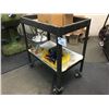 Image 2 : MOBILE METAL WORK CART - APPROX. 2 1/2FT ACROSS X 1 1/2FT WIDE X 3FT HIGH