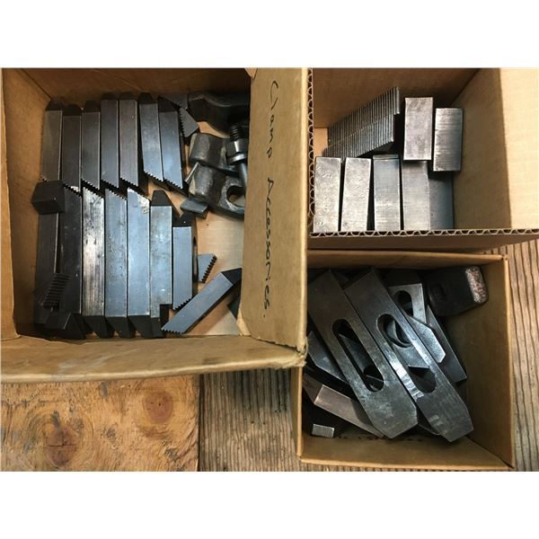 GROUP OF 5/8" MACHINIST CLAMP ACCESSORIES