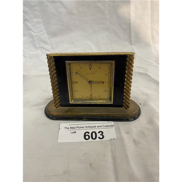 Vintage Cyma Desk Clock Swiss Made