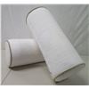 Image 1 : Qty 2 New Cylinder Bolster Pillows w/ Removable Cases 8" Dia, 21"H