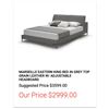 Image 2 : King Size Marseille Leather Bed Frame and Platform (Retail $2999 From Inspiration Furniture)