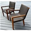 Image 2 : Qty 2 Janus et Cie Quinta Woven Armchairs w/ Teak Frame 22" x 18" x 38"H (Four Seasons Resort)