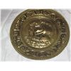 Image 1 : Round Brass Plate - Ship with Oars