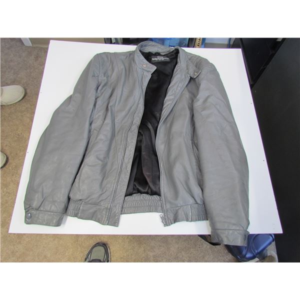 Grey Leather Jacket