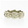 Image 5 : Unique Vintage 14K White Gold Floral Work Wavy Scrunched Eternity Band Ring Sz 5