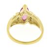 Image 6 : 14k Gold 1.00 ctw Marquise Pink Tourmaline w/ Round Diamond Channel Accents Ring