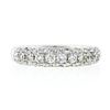Image 4 : Fancy 18K White Gold 1.15 ctw Round Pave Diamond 4.75mm Domed Wedding Band Ring