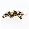 Image 4 : Antique Victorian 14K Yellow Gold Seed Pearl Cluster Open Flower Brooch Pendant