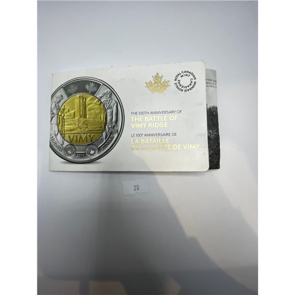 2017 Canada $2 Battle of Vimy Ridge 5-coin Circulation Pack