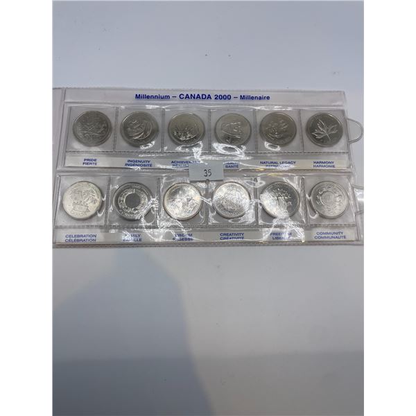 2000 Canadian Millennium Quarter Set