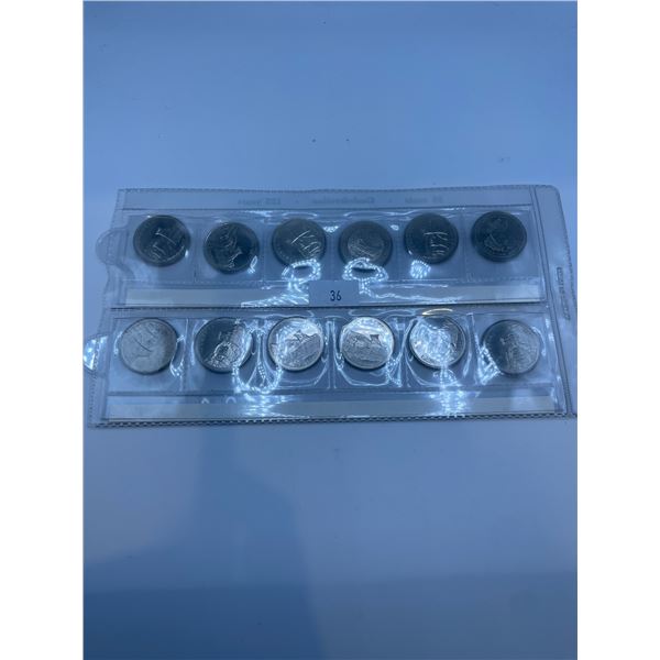 1967-1992 Canadian 125th Monthly/Provincial Quarter Set