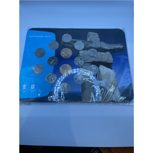 Vancouver 2010 Olympic Quarters and Loonie Set