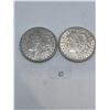 Image 1 : 2x 1921 American Morgan Dollar 53.46g 90% Silver