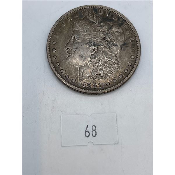 1881S American Morgan Dollar 26.73g 90% Silver