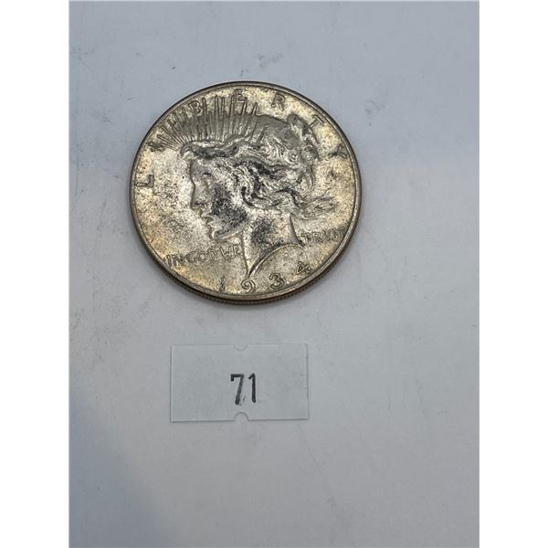 1934 American Peace Dollar 26.73g 90% Silver