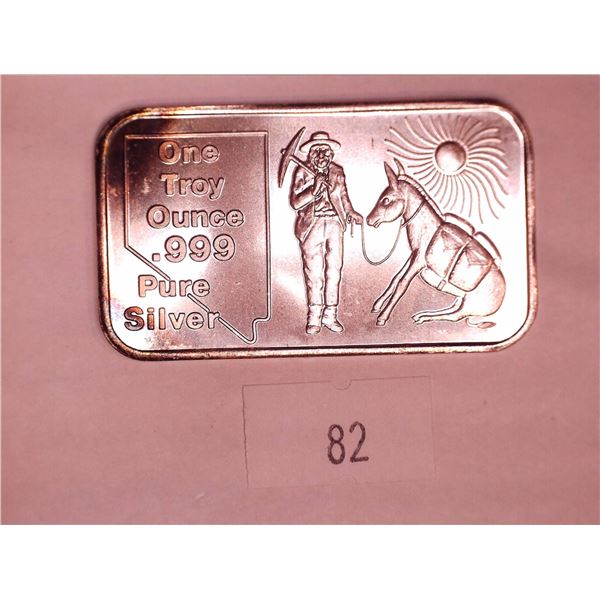 Carlino Silver Company - Nevada: The Silver State 1 Troy Ounce Silver Bar