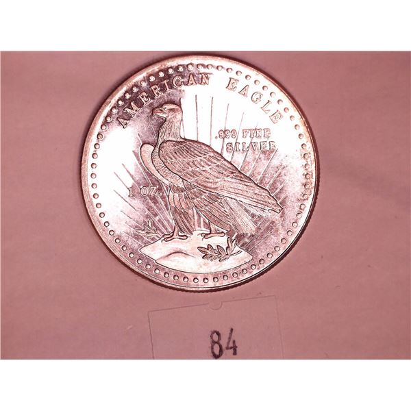1981 Worldwide Mint American Eagle One Troy Ounce .999 Silver Round
