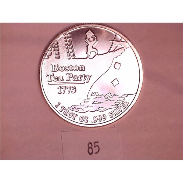Boston Tea Party, Gadsden Snake One Troy Ounce .999 Silver Round