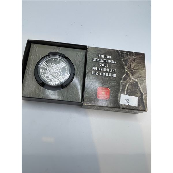 2003 Brilliant Uncirculated Dollar 25.175g 99.99% Silver