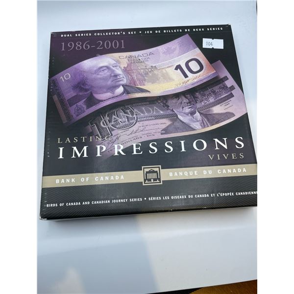 1986-2001 Bank of Canada Lasting Impressions Dual Series Collector's Set