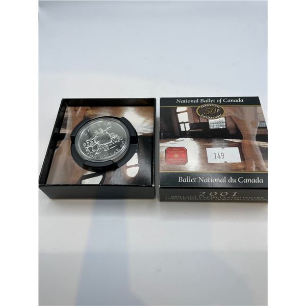 2001 National Ballet of Canada Dollar 25.175g 925 Silver