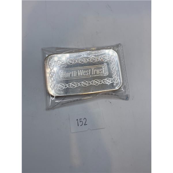 North West Trust 1toz .999 Silver Bar Western Mint Inc.