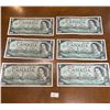 Image 1 : 6x Canadian 1867-1967 $1 Bills