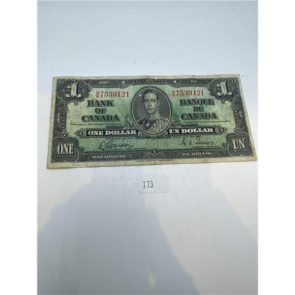 Canadian 1937 $1 Bill
