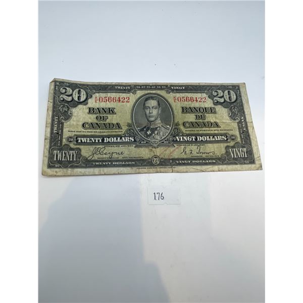 Canadian 1937 $20 Bill