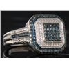 Image 2 : Blue Diamond Dinner Ring - Size 7 - retail appraisal value $449.20 USD (w/ Certificate Of Authentici