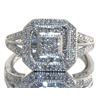 Image 1 : 2/3ct Natural Diamond Cushion Dinner Ring - Size 7 - retail appraisal value $1,092 USD (w/ Certifica