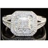 Image 2 : 2/3ct Natural Diamond Cushion Dinner Ring - Size 7 - retail appraisal value $1,092 USD (w/ Certifica